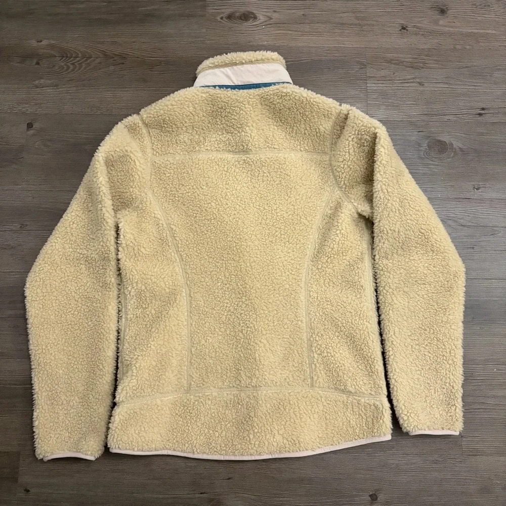 Patagonia Classic Retro X Fleece Jacket Women’s Small S Ivory Pink Green Teal - Picture 4 of 4